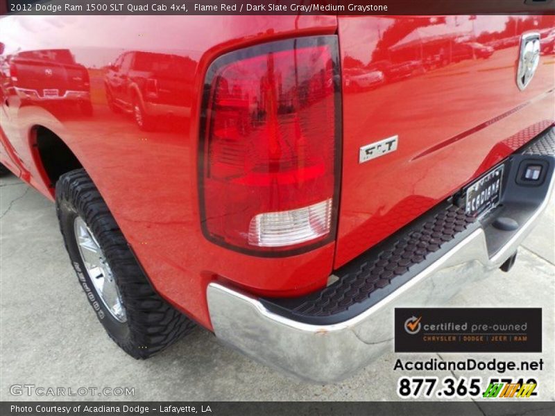 Flame Red / Dark Slate Gray/Medium Graystone 2012 Dodge Ram 1500 SLT Quad Cab 4x4