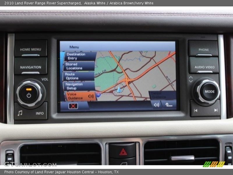 Navigation of 2010 Range Rover Supercharged