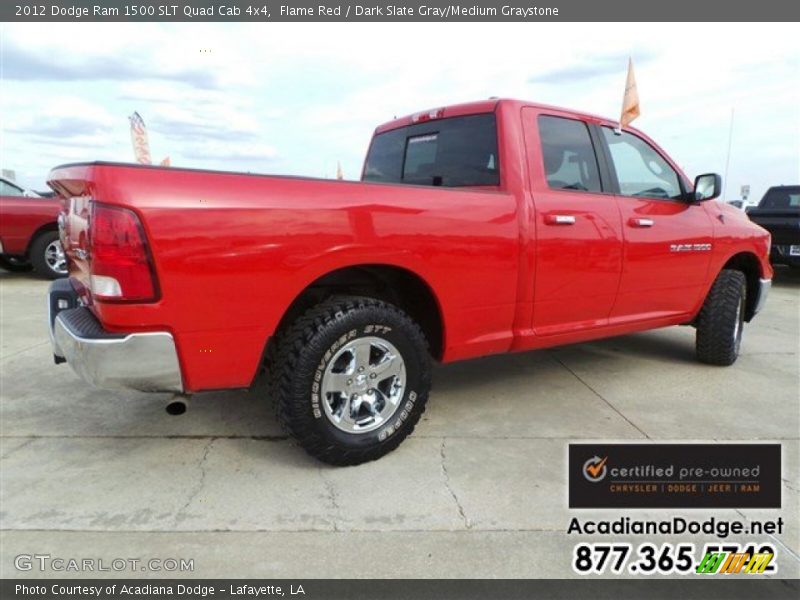 Flame Red / Dark Slate Gray/Medium Graystone 2012 Dodge Ram 1500 SLT Quad Cab 4x4