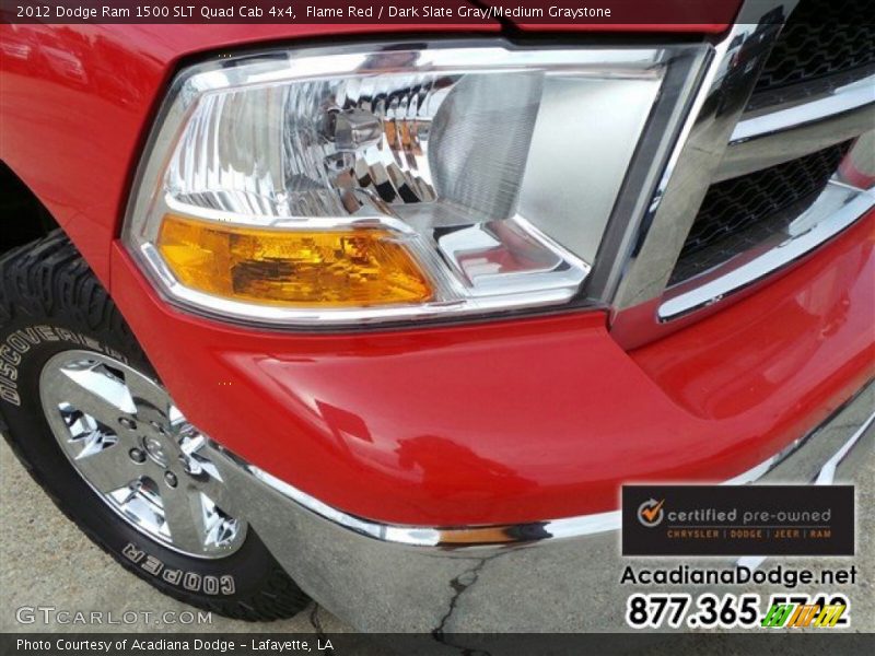 Flame Red / Dark Slate Gray/Medium Graystone 2012 Dodge Ram 1500 SLT Quad Cab 4x4