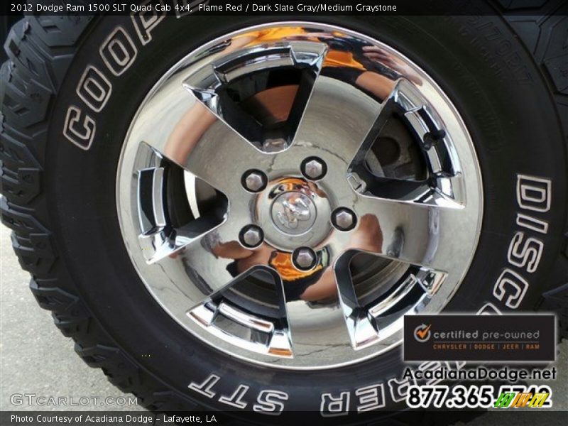Flame Red / Dark Slate Gray/Medium Graystone 2012 Dodge Ram 1500 SLT Quad Cab 4x4