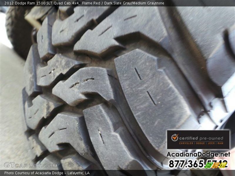 Flame Red / Dark Slate Gray/Medium Graystone 2012 Dodge Ram 1500 SLT Quad Cab 4x4