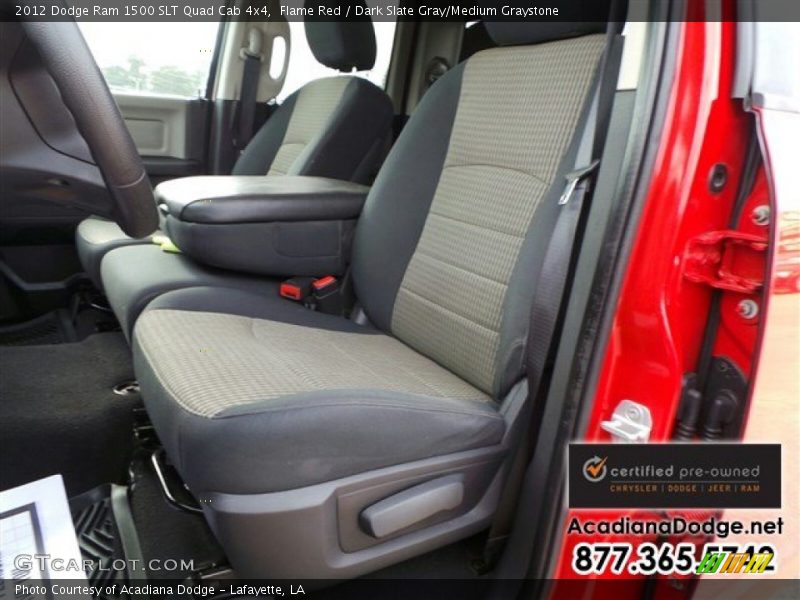 Flame Red / Dark Slate Gray/Medium Graystone 2012 Dodge Ram 1500 SLT Quad Cab 4x4