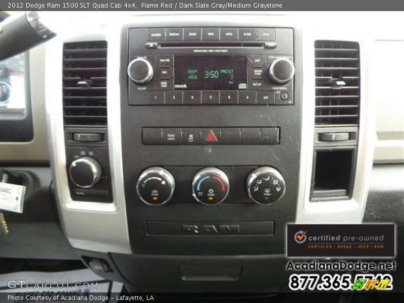 Flame Red / Dark Slate Gray/Medium Graystone 2012 Dodge Ram 1500 SLT Quad Cab 4x4