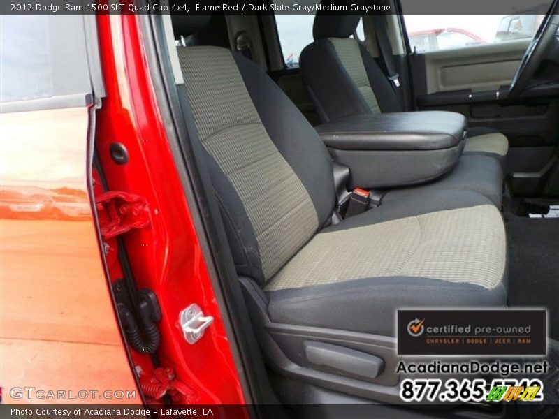Flame Red / Dark Slate Gray/Medium Graystone 2012 Dodge Ram 1500 SLT Quad Cab 4x4