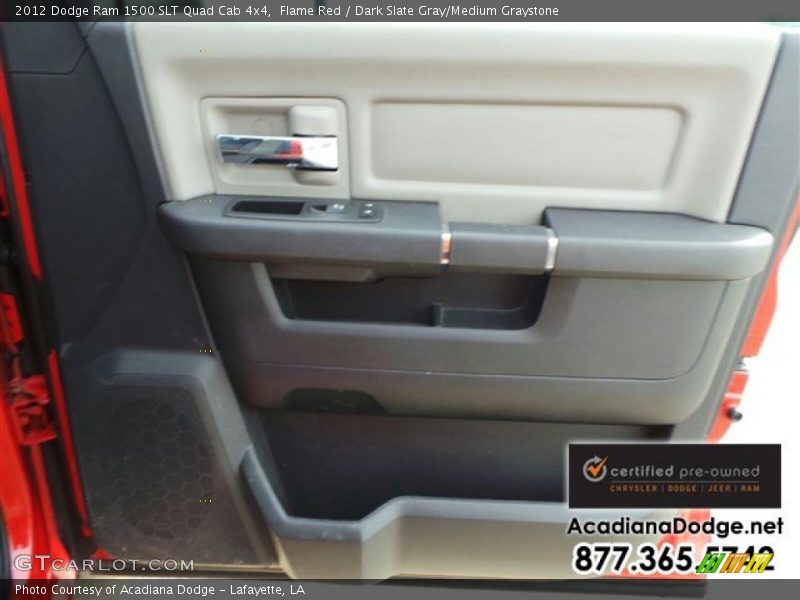 Flame Red / Dark Slate Gray/Medium Graystone 2012 Dodge Ram 1500 SLT Quad Cab 4x4