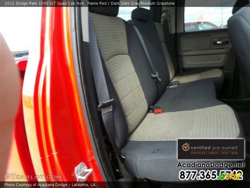 Flame Red / Dark Slate Gray/Medium Graystone 2012 Dodge Ram 1500 SLT Quad Cab 4x4
