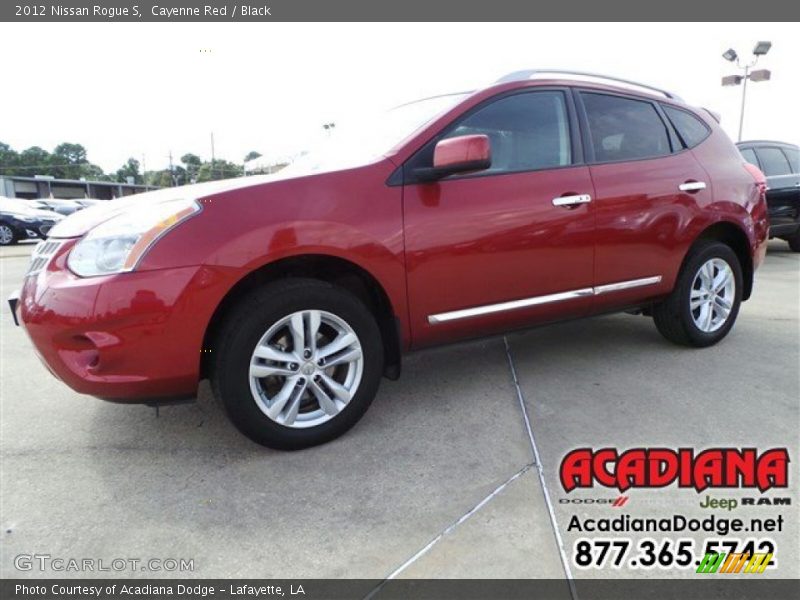 Cayenne Red / Black 2012 Nissan Rogue S