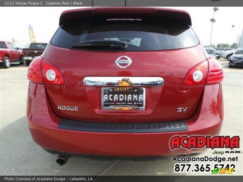Cayenne Red / Black 2012 Nissan Rogue S