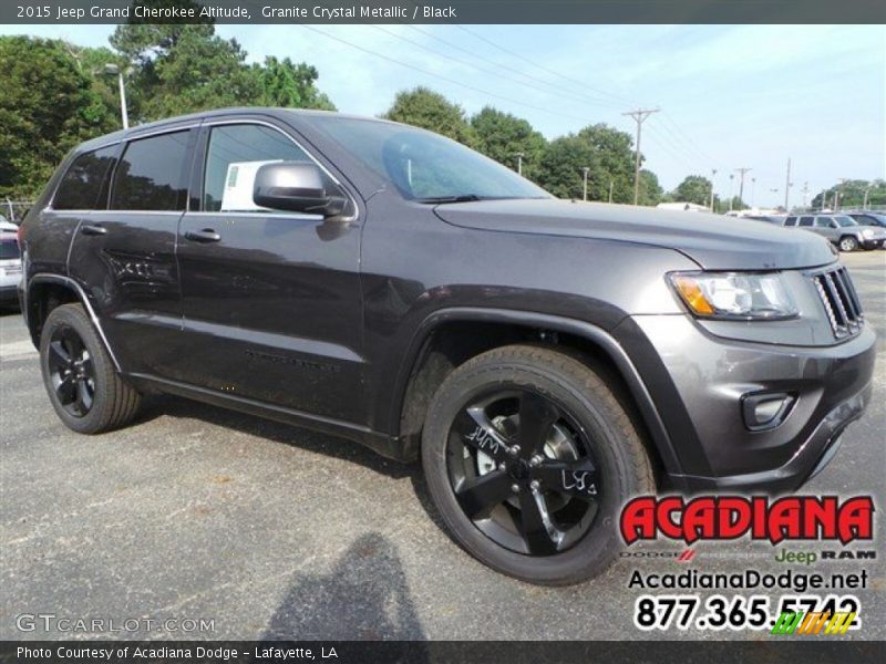 Granite Crystal Metallic / Black 2015 Jeep Grand Cherokee Altitude