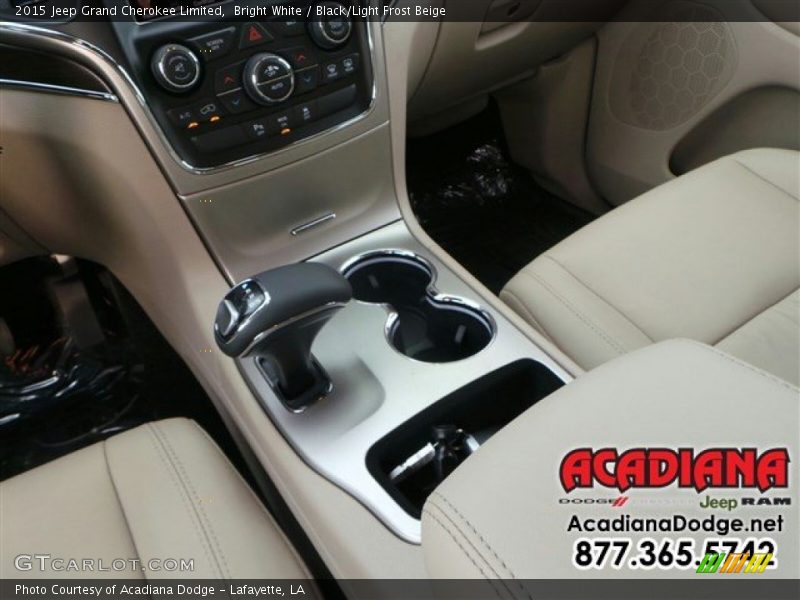 Bright White / Black/Light Frost Beige 2015 Jeep Grand Cherokee Limited