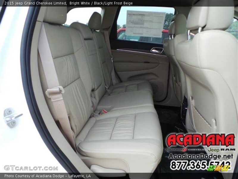 Bright White / Black/Light Frost Beige 2015 Jeep Grand Cherokee Limited