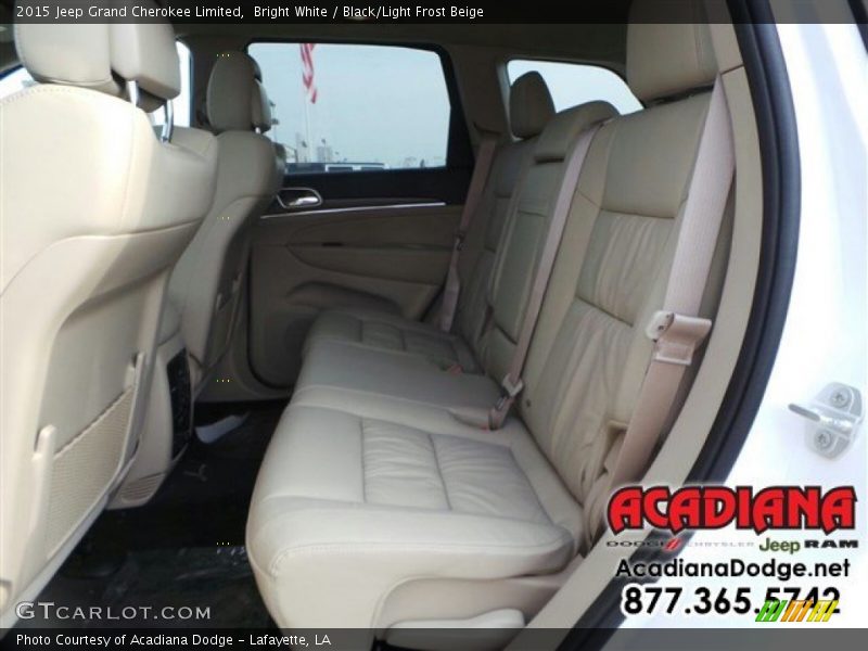 Bright White / Black/Light Frost Beige 2015 Jeep Grand Cherokee Limited