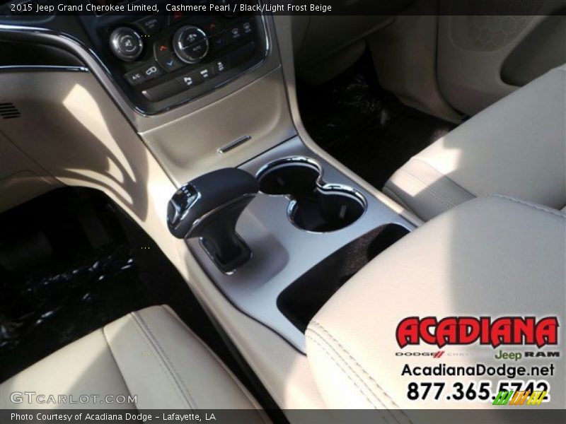 Cashmere Pearl / Black/Light Frost Beige 2015 Jeep Grand Cherokee Limited