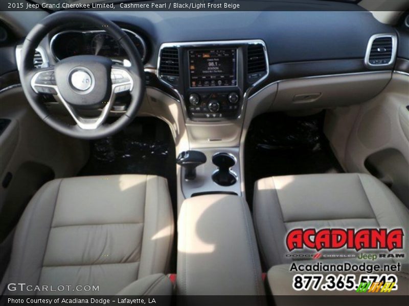 Cashmere Pearl / Black/Light Frost Beige 2015 Jeep Grand Cherokee Limited