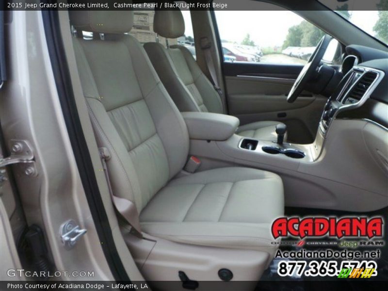 Cashmere Pearl / Black/Light Frost Beige 2015 Jeep Grand Cherokee Limited