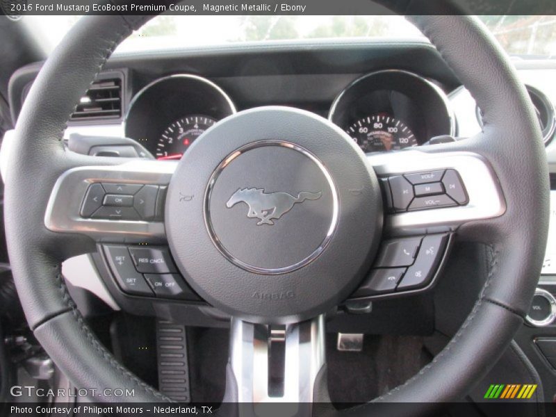 Magnetic Metallic / Ebony 2016 Ford Mustang EcoBoost Premium Coupe