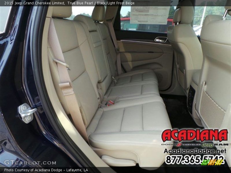 True Blue Pearl / Black/Light Frost Beige 2015 Jeep Grand Cherokee Limited