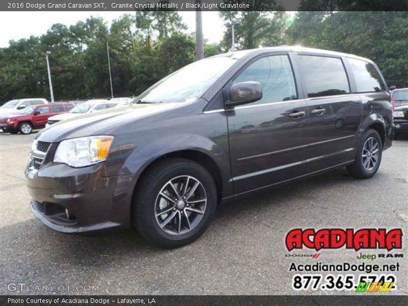 Granite Crystal Metallic / Black/Light Graystone 2016 Dodge Grand Caravan SXT