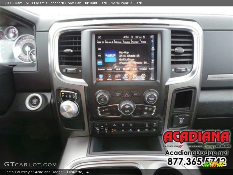 Brilliant Black Crystal Pearl / Black 2016 Ram 1500 Laramie Longhorn Crew Cab