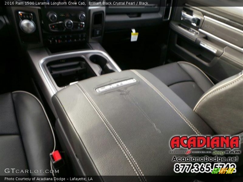 Brilliant Black Crystal Pearl / Black 2016 Ram 1500 Laramie Longhorn Crew Cab