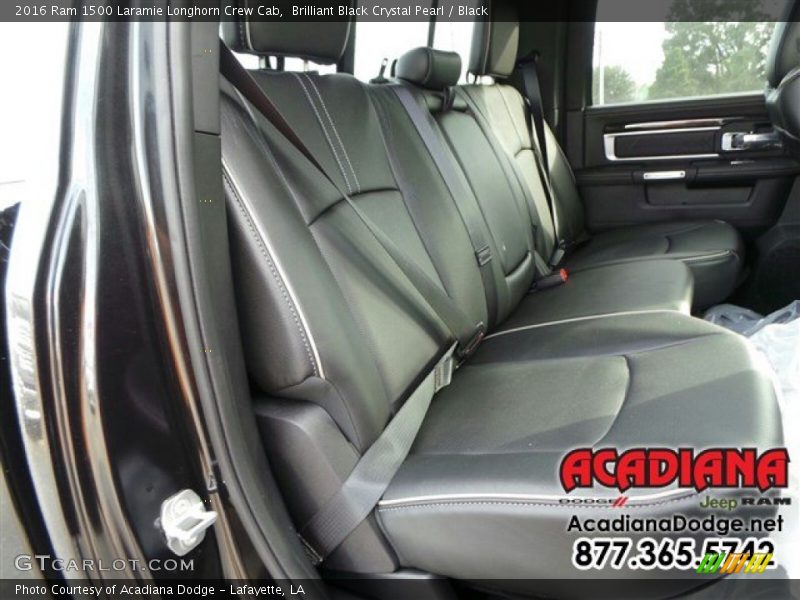 Brilliant Black Crystal Pearl / Black 2016 Ram 1500 Laramie Longhorn Crew Cab