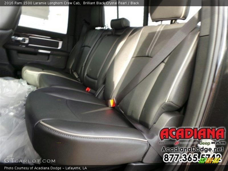 Brilliant Black Crystal Pearl / Black 2016 Ram 1500 Laramie Longhorn Crew Cab