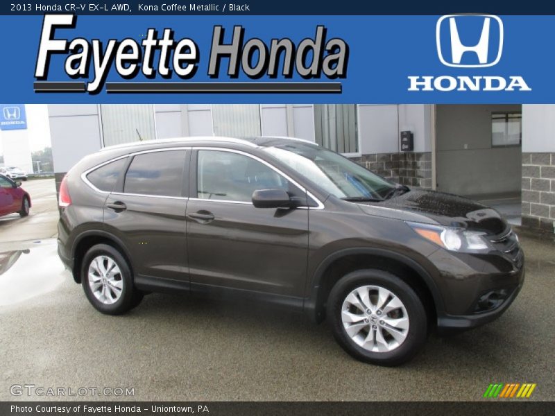 Kona Coffee Metallic / Black 2013 Honda CR-V EX-L AWD