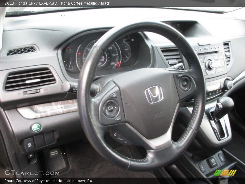 Kona Coffee Metallic / Black 2013 Honda CR-V EX-L AWD