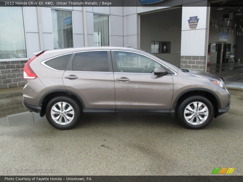 Urban Titanium Metallic / Beige 2012 Honda CR-V EX 4WD