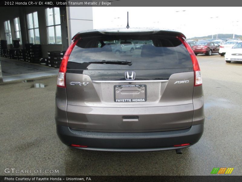 Urban Titanium Metallic / Beige 2012 Honda CR-V EX 4WD