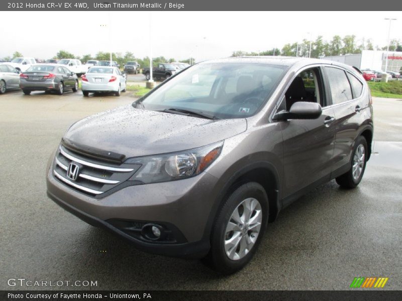 Urban Titanium Metallic / Beige 2012 Honda CR-V EX 4WD