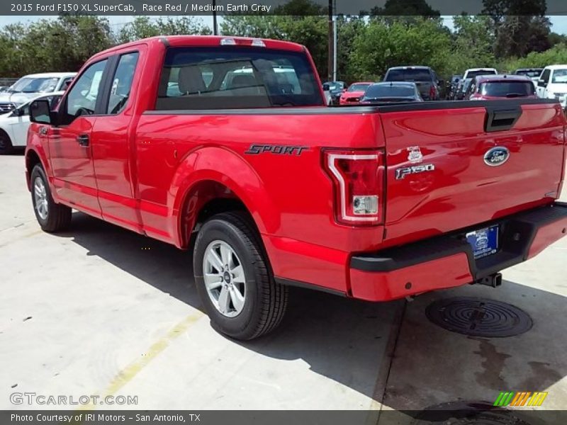 Race Red / Medium Earth Gray 2015 Ford F150 XL SuperCab