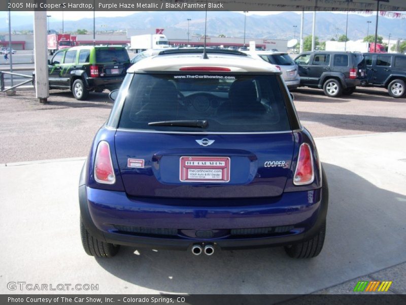 Purple Haze Metallic / Black/Panther Black 2005 Mini Cooper S Hardtop
