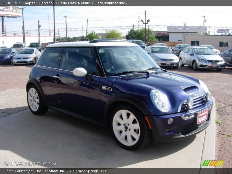 Purple Haze Metallic / Black/Panther Black 2005 Mini Cooper S Hardtop