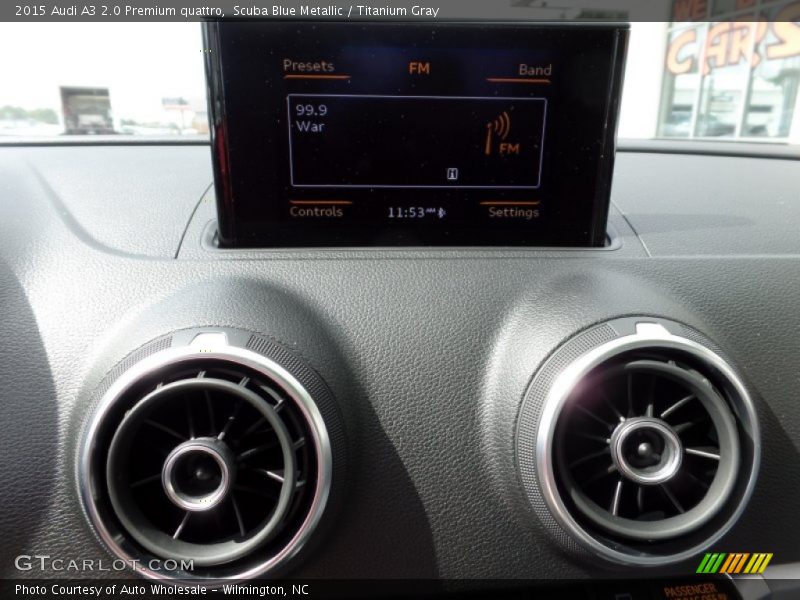 Scuba Blue Metallic / Titanium Gray 2015 Audi A3 2.0 Premium quattro