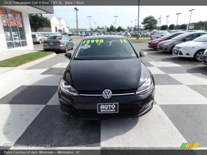 Black / Black 2015 Volkswagen Golf 4 Door 1.8T SE
