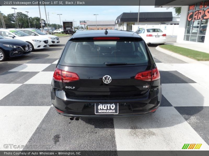 Black / Black 2015 Volkswagen Golf 4 Door 1.8T SE