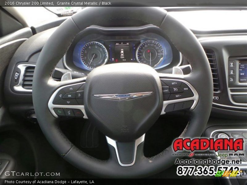 Granite Crystal Metallic / Black 2016 Chrysler 200 Limited