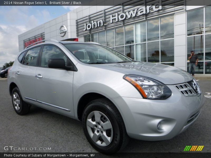 Brilliant Silver / Black 2014 Nissan Rogue Select S