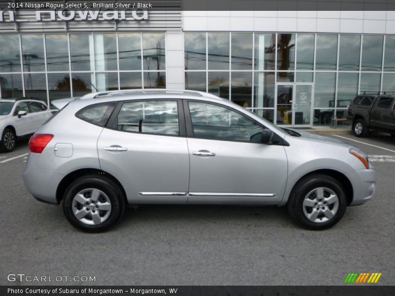 Brilliant Silver / Black 2014 Nissan Rogue Select S