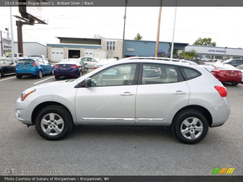Brilliant Silver / Black 2014 Nissan Rogue Select S