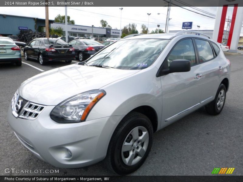 Brilliant Silver / Black 2014 Nissan Rogue Select S