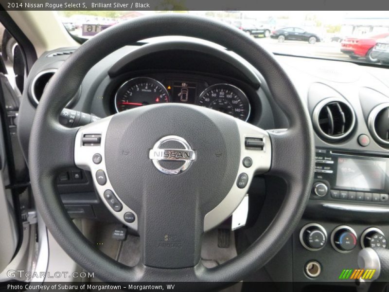 Brilliant Silver / Black 2014 Nissan Rogue Select S