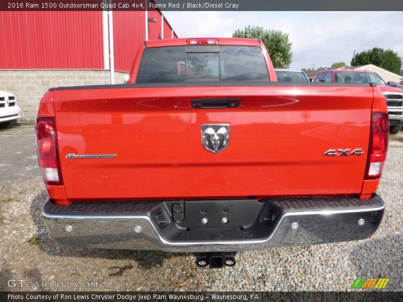 Flame Red / Black/Diesel Gray 2016 Ram 1500 Outdoorsman Quad Cab 4x4