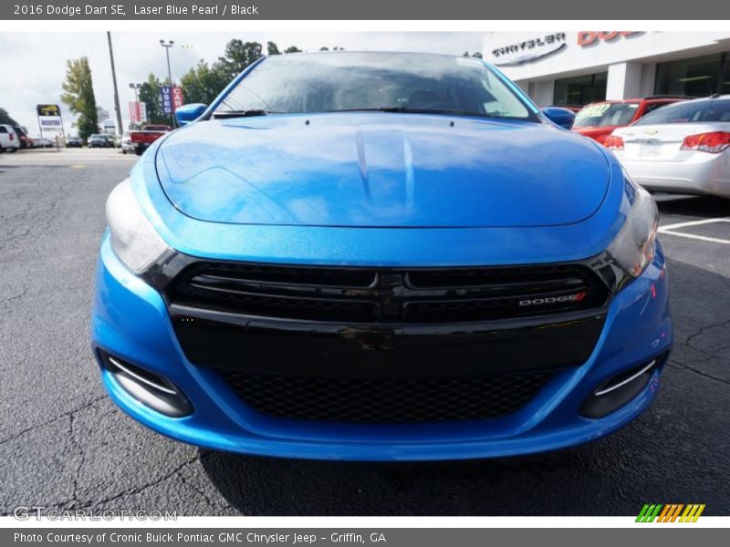 Laser Blue Pearl / Black 2016 Dodge Dart SE