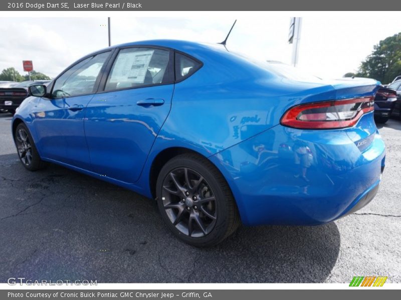 Laser Blue Pearl / Black 2016 Dodge Dart SE