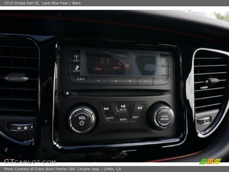 Laser Blue Pearl / Black 2016 Dodge Dart SE