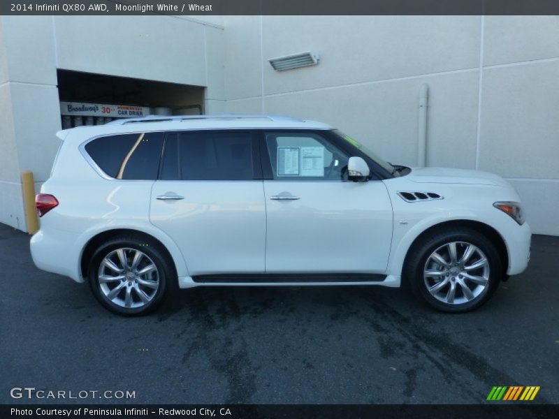 Moonlight White / Wheat 2014 Infiniti QX80 AWD