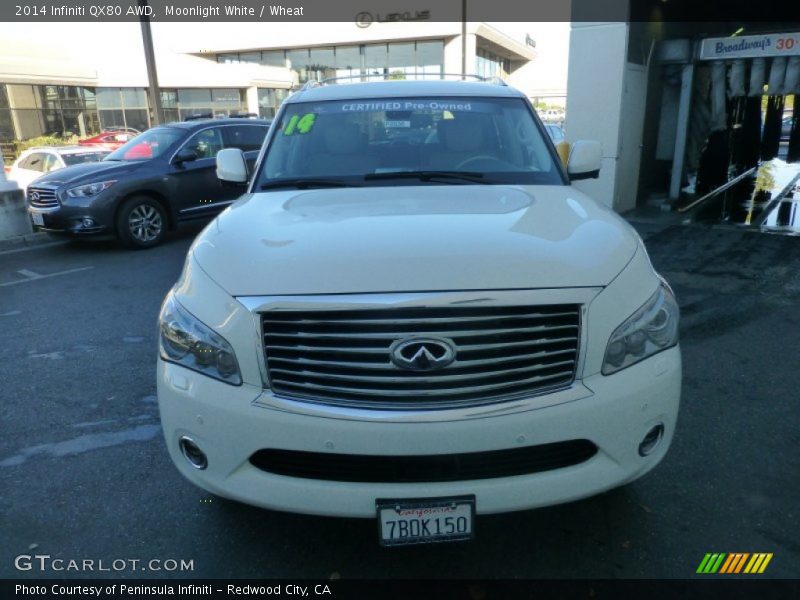 Moonlight White / Wheat 2014 Infiniti QX80 AWD